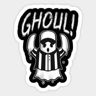 American Football Referee Ghost Goal Ghoul Halloween Sticker